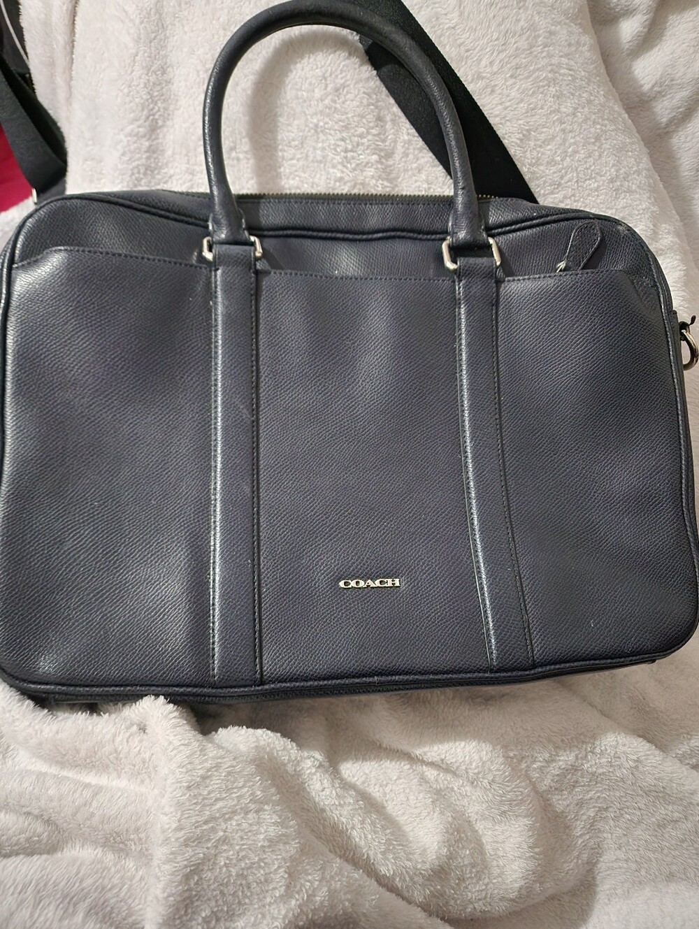 Coach Metropolitan Navy Blue Slim Briefcase